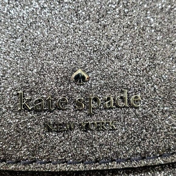 KATE SPADE Joeley Multifunctional Silver Glitter Wristlet Wallet - Picture 10 of 11